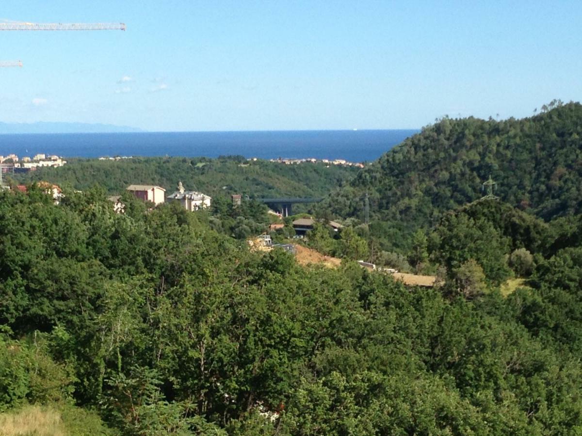 Attico Con Vista Spettacolare Cogoleto Villa Bagian luar foto